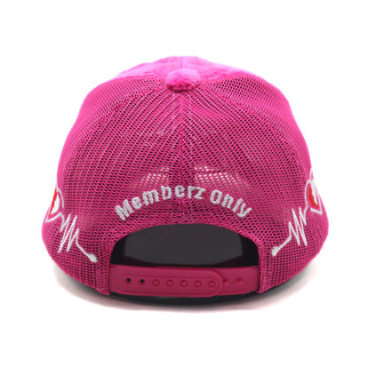 Candy Pink Velvet Trucker Hat